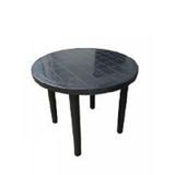 Mesa plastica desmotavel redonda preta grande 95cm - Arqplast