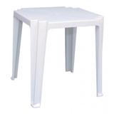 Mesa plástica quadrada 68 x 68 cm branca - Tramontina