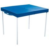 Mesa Prática Dobrável Azul Mor - Met. mor