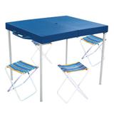 Mesa Pratica Dobrável na Maleta com 4 Banquetas MOR