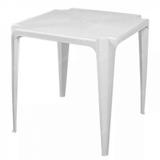 Mesa Quadrada Bela Vista em Plastico Branca Mor