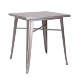 Mesa Quadrada de Aço Iron Rivatti Cinza