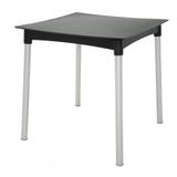 Mesa Quadrada Tramontina Diana Preta 69,5x69,5 Pernas de Alumínio