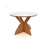 Mesa Redonda 120 Cm Freijo/Off White - Dalla costa
