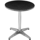Mesa Redonda 60 Cm Diâmetro Estrutura Em Alumíno 9020 Mor