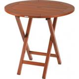 Mesa redonda dobrável de madeira 80 cm- FITT - Tramontina