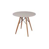 Mesa Redonda Eames Eiffel Wood 90cm - Branca - Magazine decor