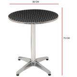 Mesa Redonda em Alumínio com 60 CM de Diâmetro - MOR 009020