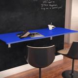 Mesa Suspensa De Parede Dobrável Flat Azul 110x44 - Lyam Decor