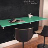 Mesa Suspensa De Parede Dobrável Flat Turquesa 68x44 - Lyam Decor