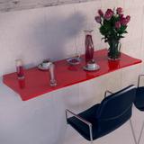 Mesa Suspensa De Parede Dobrável Flat Vermelho 68x44 - Lyam Decor