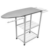 Mesa tabua de passar roupas multi completa em aço porta cabides, prateleira - Metalmix