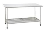 Mesa Total Aço Inox 430 Fritomaq 70x70cm Prateleira