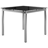 Mesas 326 Cromada com Vidro Preto Carraro