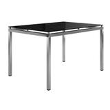 Mesas 346 Cromada com Vidro Preto Carraro