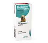 Meticorten 20 mg anti-inflamatório para cães 10 comprimidos - Msd saúde animal