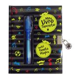 Meu livro secreto - Preto com caneta mágica luz de neon - Vale das letras
