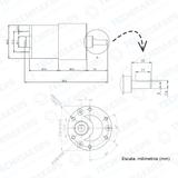 Micro Motor DC Akiyama com Caixa de Redução 12V 3RPM 15Kgf.cm - AK510/15PF12R3SE