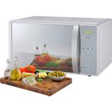 Micro-ondas Lg Mh7053r - Grill Prata, Frente Espelhada Com Puxador - 30 Litros
