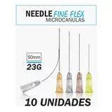 Microcânulas para preenchimento facial 23gx50mm cx 10un - Fineflex flexiveis
