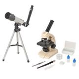 Microscópio Biológico Monocular 70x á 400x + Telescópio Astronômico, KIT - Anatomic