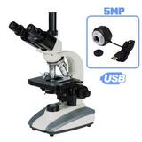 Microscópio Biológico Trinocular com Câmera de 5 Megapixels - Digilab