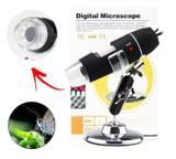 Microscópio Digital C/ Zoom 1000 x Reais Câmera 2.0 Mega Pixels Usb 6 Leds Original Lupa Profissional - XT-2036 - Xtrad