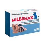 Milbemax Cães até 5kg 2 comp Novartis Vermífugo
