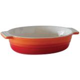 Mini Assadeira de Cerâmica Oval Laranja 18,5 cm Importada - Lojas carol hu