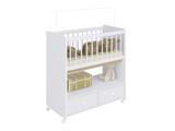 Mini Berço Branco c/ Gavetas e Colchão Completa Móveis
