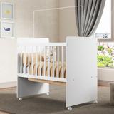 Mini Berço Com Colchão 0530.697 Branco/Bianco - Multimóveis - Multi móveis