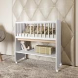 Mini Berço com Colchão Moisés Completa Móveis Branco