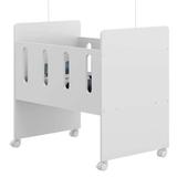 Mini Berço Moisés Grade Inteira Usinada - Branco Premium - Multimóveis