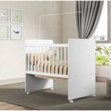 Mini Berço Moises Grade Palito C/Colchao - Branco Premium - Multimóveis