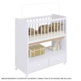 Mini Berço Móvel - 2 Gavetas e Colchão - Branco - Completa Móveis