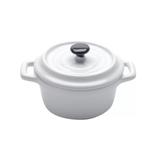 Mini caçarola de porcelana branca 12 cm - Comercial gomes