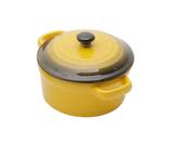 Mini Caçarola de Porcelana com alça - Amarela - Bon gourmet