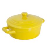 Mini Caçarola Em Cerâmica 200ml Amarelo Mondoceram Gourmet