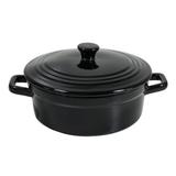 Mini Caçarola Em Cerâmica 200ml Preto Mondoceram Gourmet