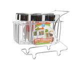 Mini Carrinho com 6 Porta Condimentos Arthi - Cromado
