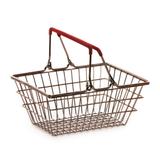 Mini Cesta Supermercado Decorativo Vermelho - Cromus