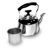 Mini Chaleira com Infusor e Apito, Alça dobrável em Inox 1 Litro Mini Chaleira - Ke home