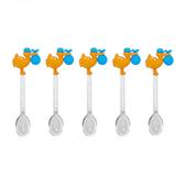 Mini Colher para Brigadeiro com Enfeite Cegonha Amarela 30 unidades - Festabox