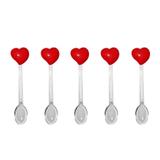 Mini Colher para Brigadeiro com Enfeite Coração 30 unidades - Festabox