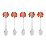 Mini Colher para Brigadeiro com Enfeite Elefante Laranja 30 unidades - Festabox
