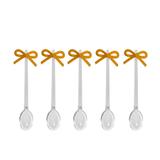 Mini Colher para Brigadeiro com Enfeite Laço Amarelo Laço e Cia - Festabox