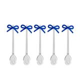 Mini Colher para Brigadeiro com Enfeite Laço Azul Escuro Laço e Cia - Festabox