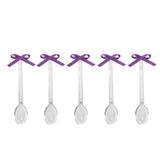 Mini Colher para Brigadeiro com Enfeite Laço Fino Lilás 30 unidades - Festabox