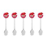 Mini Colher para Brigadeiro com Enfeite Plástico Rosto de Palhaço 30 unidades - Festabox