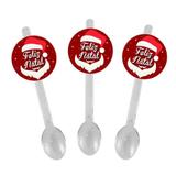 Mini Colher para Brigadeiro Natal Modelo 01 10 unds - Mz decoraçoes e festas